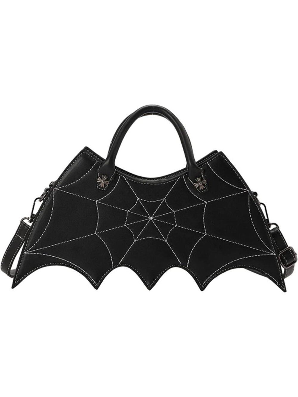 Spooky Bat Spider Web Tote Bag | Halloween Shoulder Handbag for Girls
